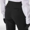 Pantaloni drepți de smoking din amestec de lână și mătase Pantaloni drepți de smoking din amestec de lână și mătase