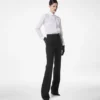 Pantaloni drepți de smoking din amestec de lână și mătase Pantaloni drepți de smoking din amestec de lână și mătase