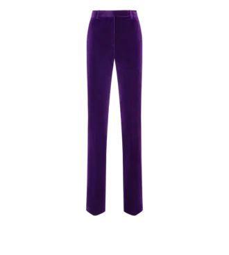 Pantaloni drepți din catifea de bumbac