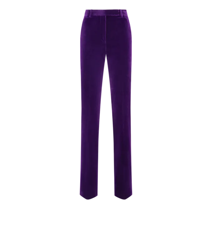 Pantaloni drepți din catifea de bumbac Pantaloni drepți din catifea de bumbac