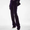 Pantaloni drepți din catifea de bumbac Pantaloni drepți din catifea de bumbac