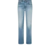 Pantaloni drepți din denim spălați cu pietre Pantaloni drepți din denim spălați cu pietre