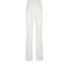 Pantaloni drepți din lână și mătase cu dungi în nuanțe de umbră Pantaloni drepți din lână și mătase cu dungi în nuanțe de umbră