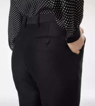 Pantaloni drepți din lână și mătase Radzmir