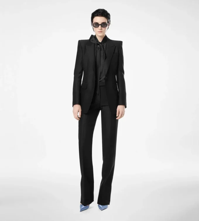 Pantaloni drepți din lână și mătase Radzmir Pantaloni drepți din lână și mătase Radzmir