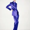Jacheta cu rever dublu și nasturi, din jacquard cu buline Jacheta cu rever dublu și nasturi, din jacquard cu buline
