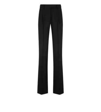 Pantaloni drepți, relaxați, cu pliuri, Sharp Grain De Poudre
