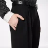 Pantaloni drepți, relaxați, cu pliuri, Sharp Grain De Poudre Pantaloni drepți, relaxați, cu pliuri, Sharp Grain De Poudre