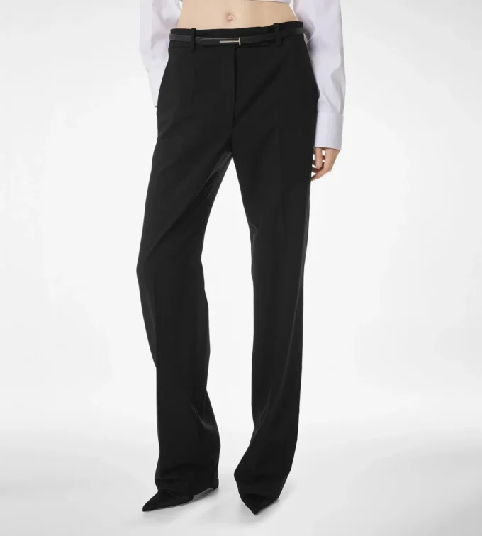 Pantaloni drepți relaxați Fresco Lana Pantaloni drepți relaxați Fresco Lana