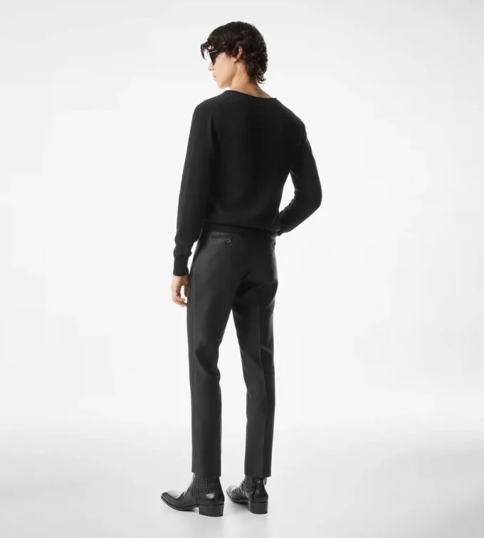 Pantaloni Dyllan din mohair și mătase