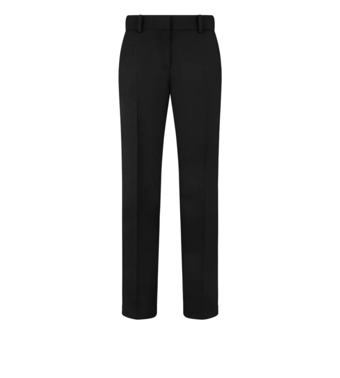 Pantaloni eleganți din gabardină de lână, cu bordură Pantaloni eleganți din gabardină de lână, cu bordură