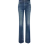 Pantaloni evazați din denim brut elastic Pantaloni evazați din denim brut elastic