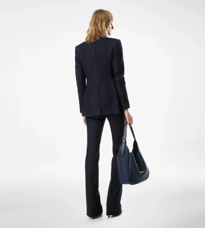 Pantaloni evazați din denim croiți pe măsură