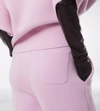 Pantaloni jogging sculpturali din amestec de cașmir ultrafin