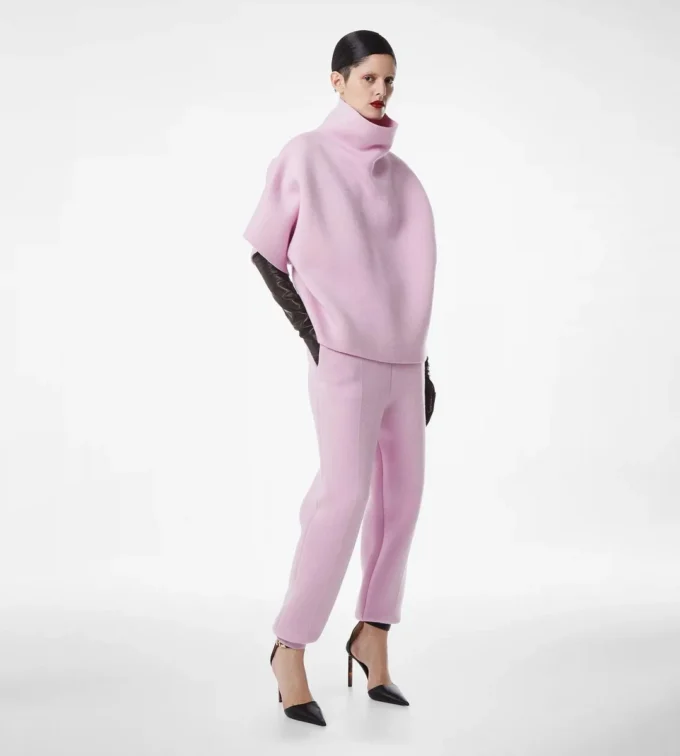 Pantaloni jogging sculpturali din amestec de cașmir ultrafin Pantaloni jogging sculpturali din amestec de cașmir ultrafin