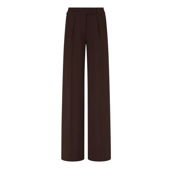 Pantaloni largi cu două pliuri, croiți pe măsură Pantaloni largi cu două pliuri, croiți pe măsură
