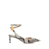 Pantofi cu baretă din piele de piton imprimată Pantofi cu baretă din piele de piton imprimată