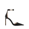 Pantofi cu baretă la gleznă din piele suplă cu textură Pantofi cu baretă la gleznă din piele suplă cu textură