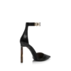 Pantofi cu baretă la gleznă din piele suplă cu textură Pantofi cu baretă la gleznă din piele suplă cu textură