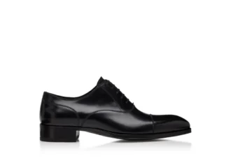 Pantofi cu șireturi din piele netedă Elkan Cap Toe