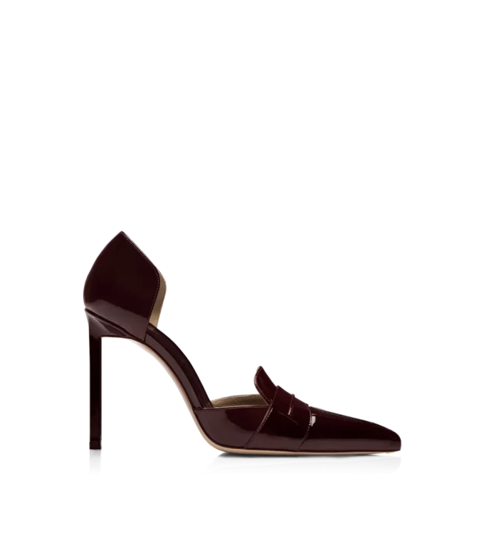 Pantofi cu toc Eva D’Orsay din piele lăcuită Pantofi cu toc Eva D’Orsay din piele lăcuită
