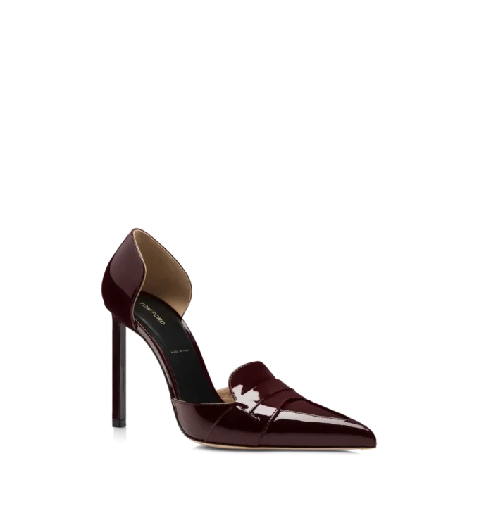 Pantofi cu toc Eva D’Orsay din piele lăcuită Pantofi cu toc Eva D’Orsay din piele lăcuită