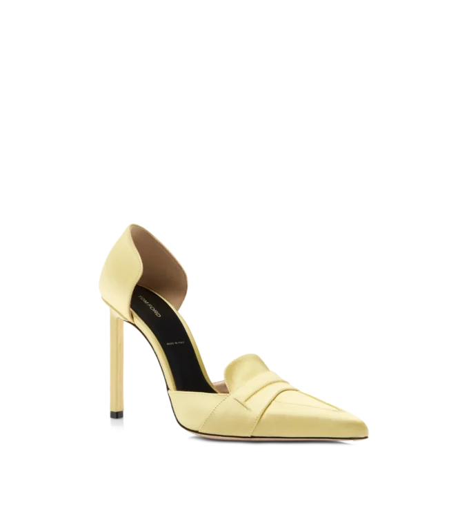Pantofi cu toc Eva D’Orsay din satin Pantofi cu toc Eva D’Orsay din satin