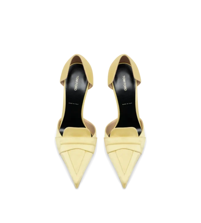 Pantofi cu toc Eva D’Orsay din satin Pantofi cu toc Eva D’Orsay din satin