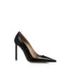 Pantofi cu toc în formă de T din piele lucioasă Pantofi cu toc în formă de T din piele lucioasă