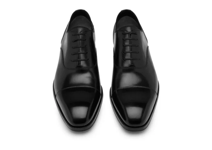Pantofi din piele Elkan cu șireturi