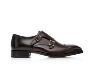 Pantofi din piele lustruită Elkan Monk Strap