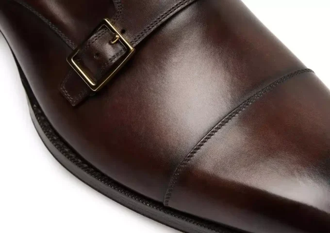 Pantofi din piele lustruită Elkan Monk Strap
