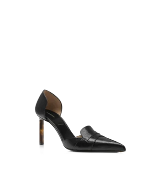 Pantofi Eva D’Orsay din piele suplă
