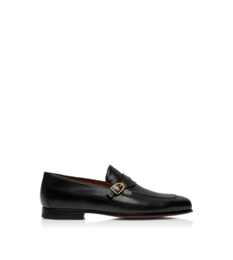 Pantofi loafer din piele suplă cu bandă răsucită și cataramă Gigi