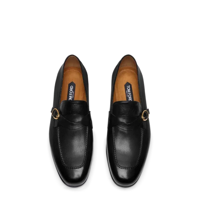 Pantofi loafer din piele suplă cu bandă răsucită și cataramă Gigi Pantofi loafer din piele suplă cu bandă răsucită și cataramă Gigi