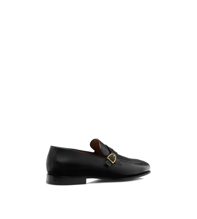 Pantofi loafer din piele suplă cu bandă răsucită și cataramă Gigi Pantofi loafer din piele suplă cu bandă răsucită și cataramă Gigi