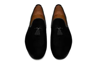 Papuci din catifea Nicolas Tassel