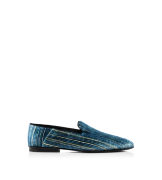 Papuci Steven din catifea jacquard