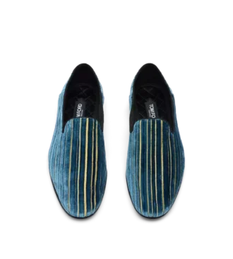 Papuci Steven din catifea jacquard