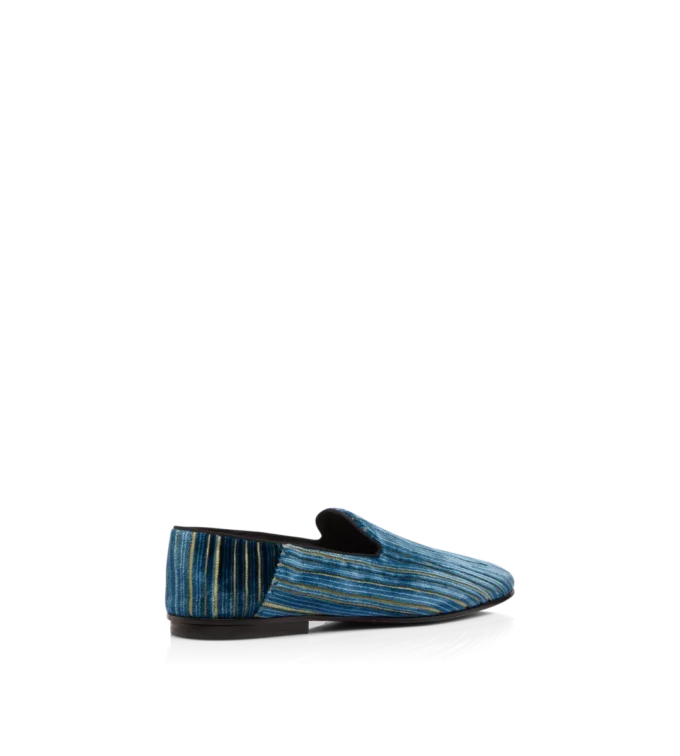 Papuci Steven din catifea jacquard
