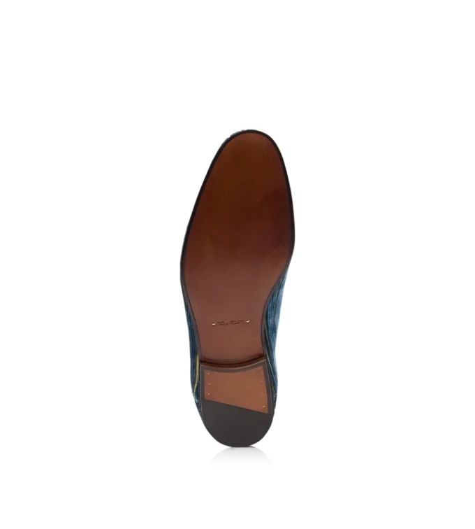 Papuci Steven din catifea jacquard
