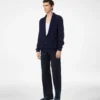 Papuci Steven din catifea jacquard