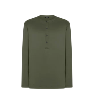 Pijama din mătase Henley 