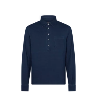 Polo din bumbac cu mâneci lungi