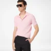 Polo din bumbac și mătase piqué Polo din bumbac și mătase piqué