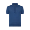 Polo din tricot fin de cașmir și mătase