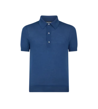 Polo din tricot fin de cașmir și mătase