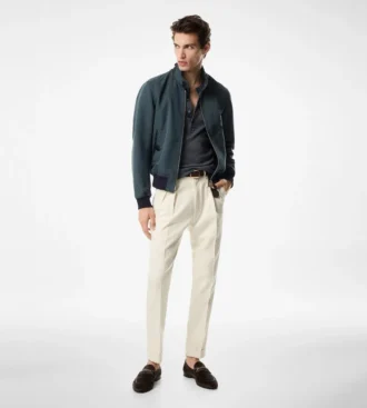 Poplin fin Harrington