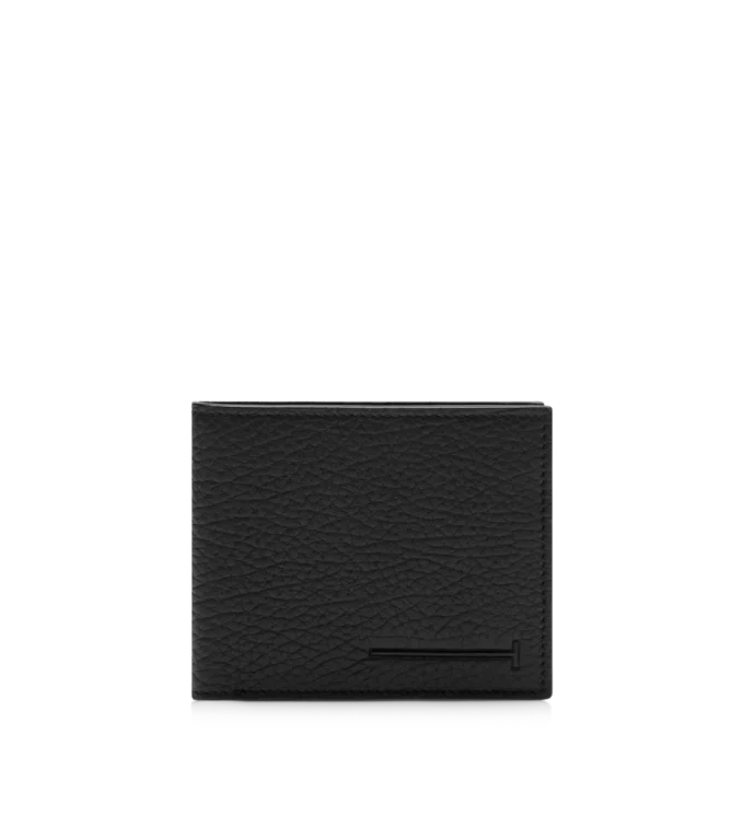 Portofel clasic bifold alungit din piele de cerb imprimată Portofel clasic bifold alungit din piele de cerb imprimată