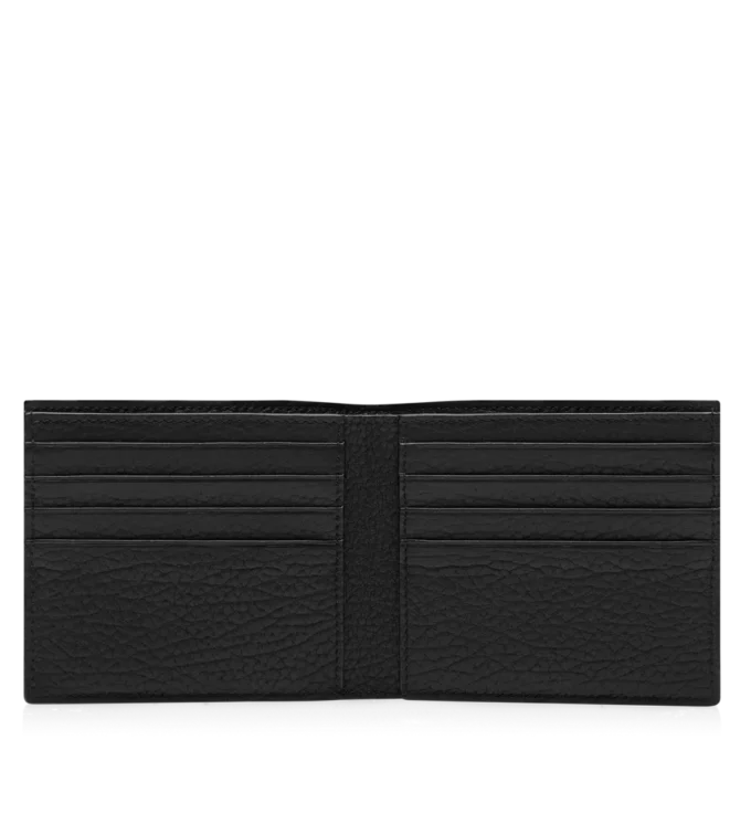 Portofel clasic bifold alungit din piele de cerb imprimată Portofel clasic bifold alungit din piele de cerb imprimată